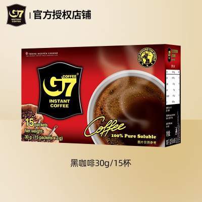 【拍2件19.46包邮】中原G7 速溶黑咖啡粉 30g/盒（2g*15包）
