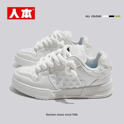 人本正品女鞋运动板鞋休闲鞋子工作鞋休闲鞋小白鞋百搭帆布鞋潮品