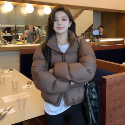 KY真维斯女装时尚百搭2025新款小个子面包服超火冬季棉服外套女