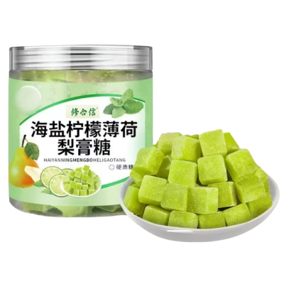 修合信海盐柠檬薄荷梨膏糖润喉糖百草梨膏糖泡水喝的