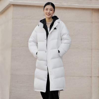 【聚划算】拒水暖「芯」科技长款保暖鸭绒连帽羽绒服男女adidas阿迪达斯