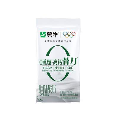 蒙牛0蔗糖高钙维生素D风味酸奶90g*24袋