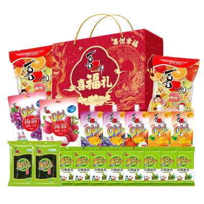喜之郎新年货礼盒果冻海苔儿童休闲礼箱零食大礼包送小朋友礼品
