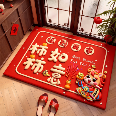 马年新年硅藻泥地垫入户门垫耐脏耐磨易打理防滑速干地垫吸水垫
