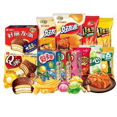 【35元任选8件】好丽友巧克力味派好友趣呀土豆软糖好多鱼嘶哈食