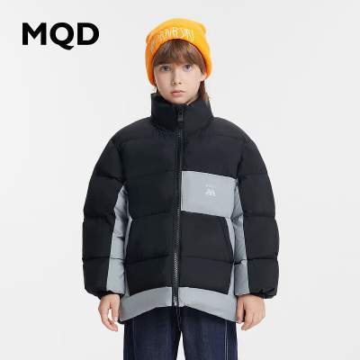 MQD三防抗菌绒儿童立领羽绒服松绿/黑色