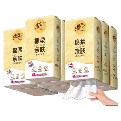 【李昀锐同款】清风卡皮巴拉抽纸10提悬挂式挂抽纸巾整箱厕纸抽by