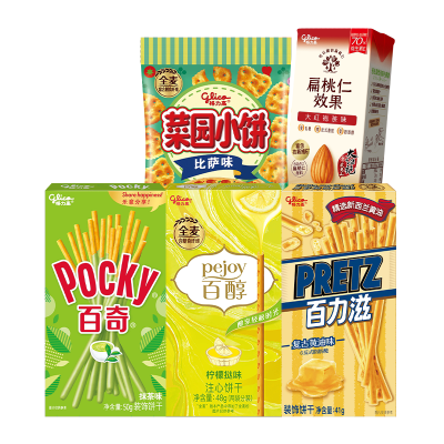 格力高百奇百力滋菜园小饼零食饼干食品礼包办公室下午茶口味任选