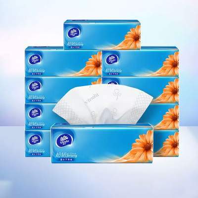 【进直播间享加赠】维达纸巾抽纸超韧整箱面巾纸餐巾卫生纸擦手纸