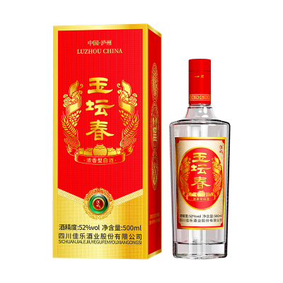 佳记新品玉坛春 高粱浓香白酒52度 500mL 1瓶