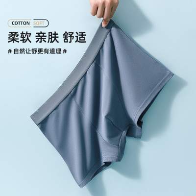 男士纯棉内裤平角透气四角裤头男生运动短裤头男内裤5抗菌舒适