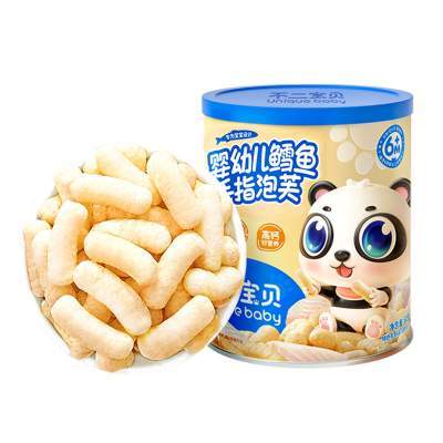 不二宝贝DHA鳕鱼手指泡芙条42g婴幼儿童宝宝小零辅食搭溶豆米饼DB